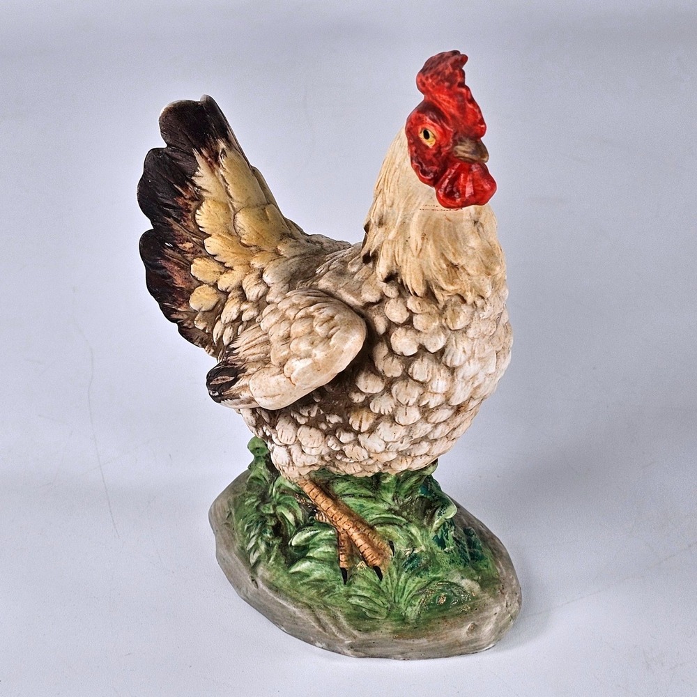 Vintage Ceramic Rooster Figurine Farmhouse Decor Crossed Arrows Mark 1446
